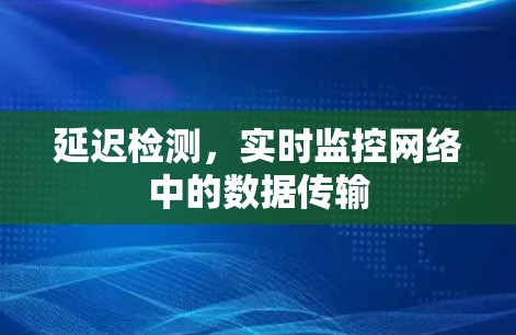 延迟检测，实时监控网络中的数据传输